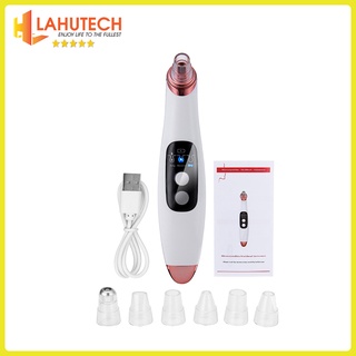 Máy hút mụn đầu đen, dầu nhờn cầm tay mini, nâng cơ làm mờ nếp nhăn 6 đầu hút mụn có dây cáp sạc