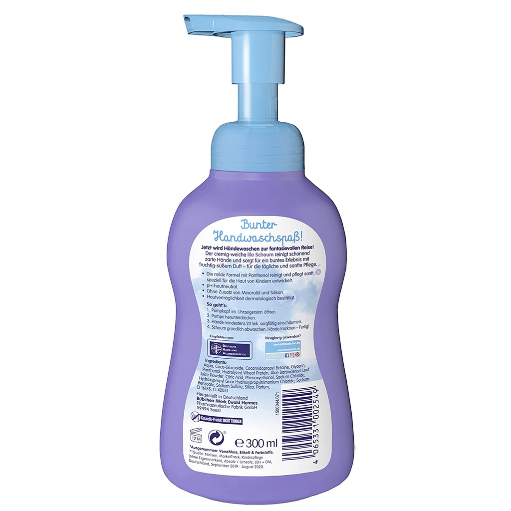 Bọt rửa tay cho bé Bubchen Handwashschaum Wolken Wunder