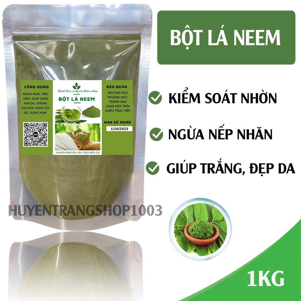 1KG Bột lá neem ấn độ sấy lạnh đắp mặt trắng da nguyên chất HandMade