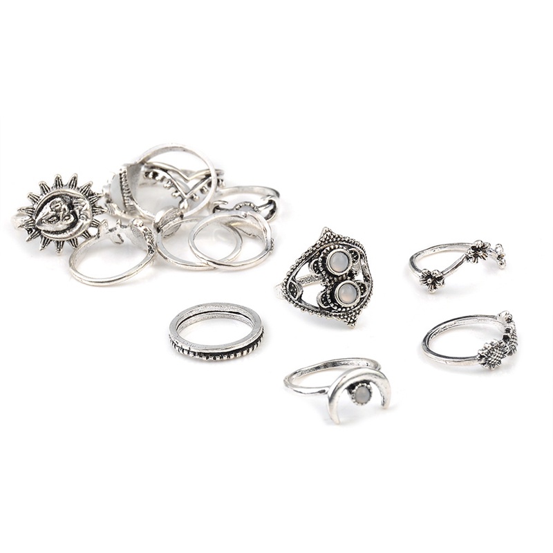 Set 14 Nhẫn Đốt Ngón Tay Nhiều Kiểu Phong Cách Boho