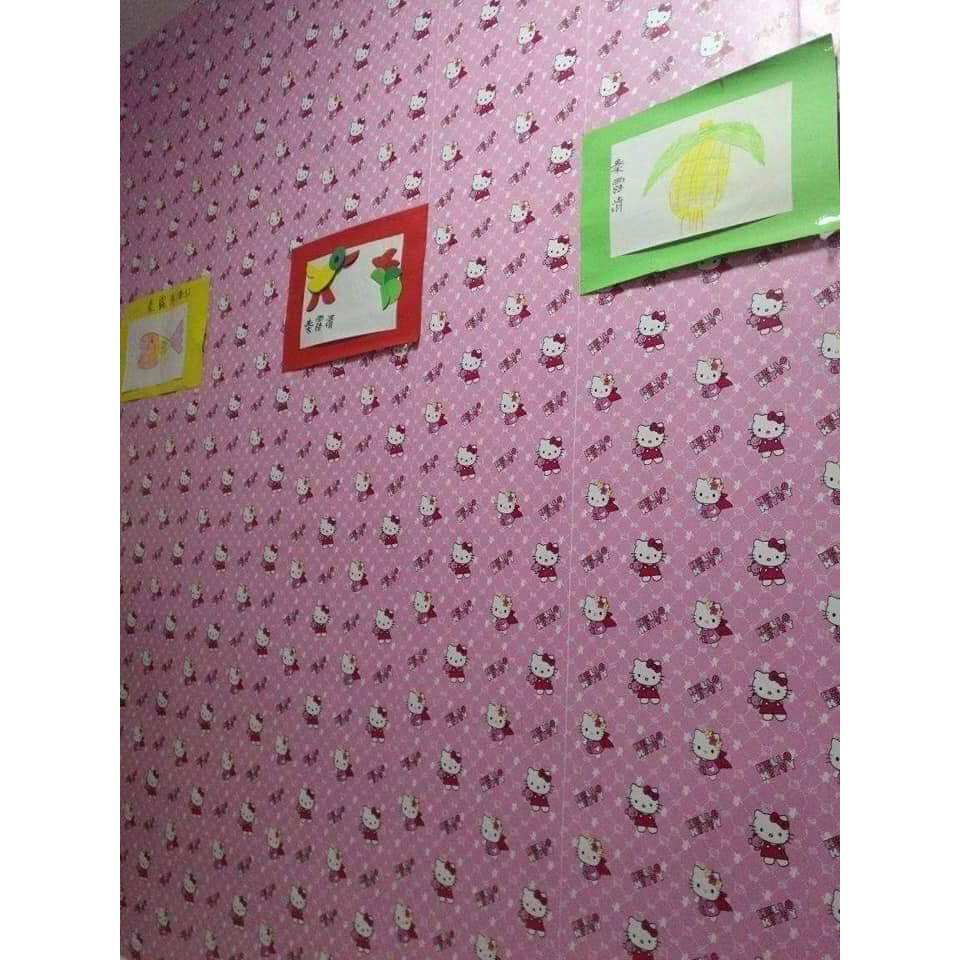 10m GIẤY DÁN TƯỜNG HELLO KITTY (có keo sẵn)