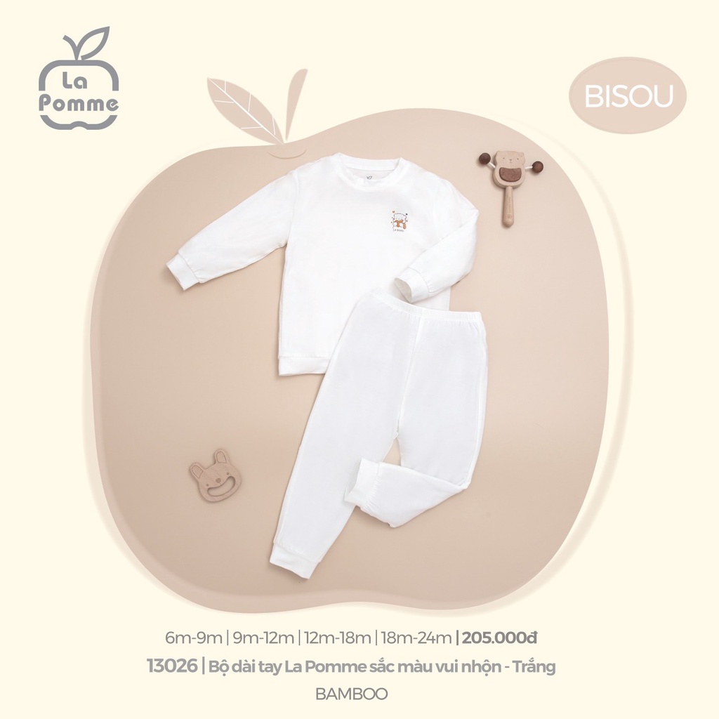 Bộ La Pomme dài tay Petit Soyeu cao cấp siêu mềm mịn mỏng nhẹ mát da thấm hút tốt năng động bé trai bé gái 13019 13026