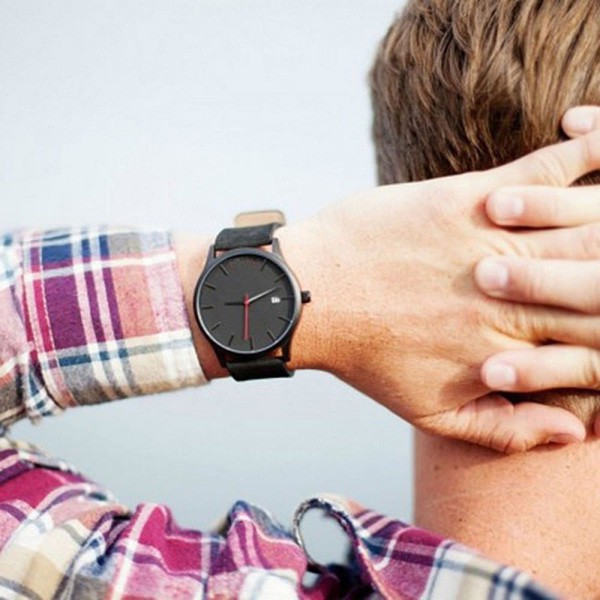 Đồng Hồ Nam Dây Da Thiết Kế Thanh Lịch