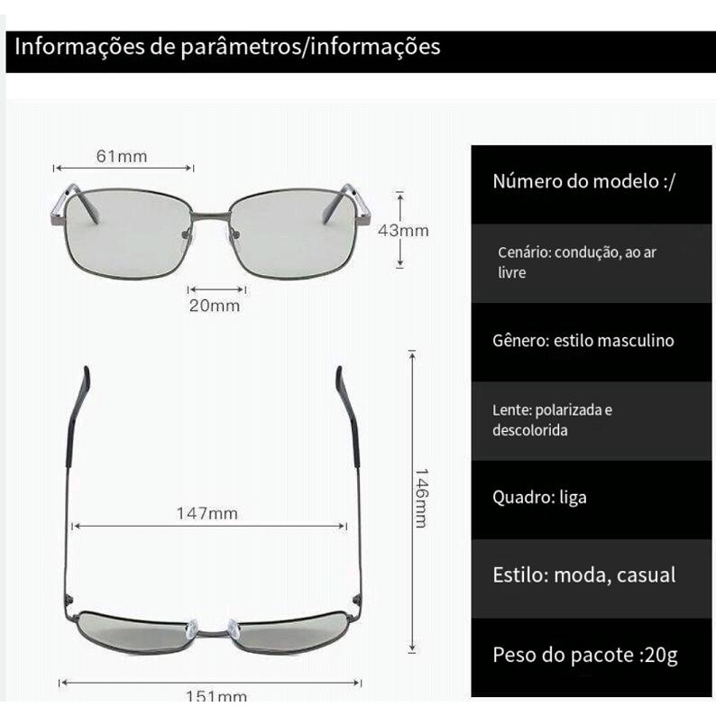 Kính Mát Phân Cực Mặt Vuông Thay Đổi Màu Sắc Thời Trang Cho Nam Và Nữ