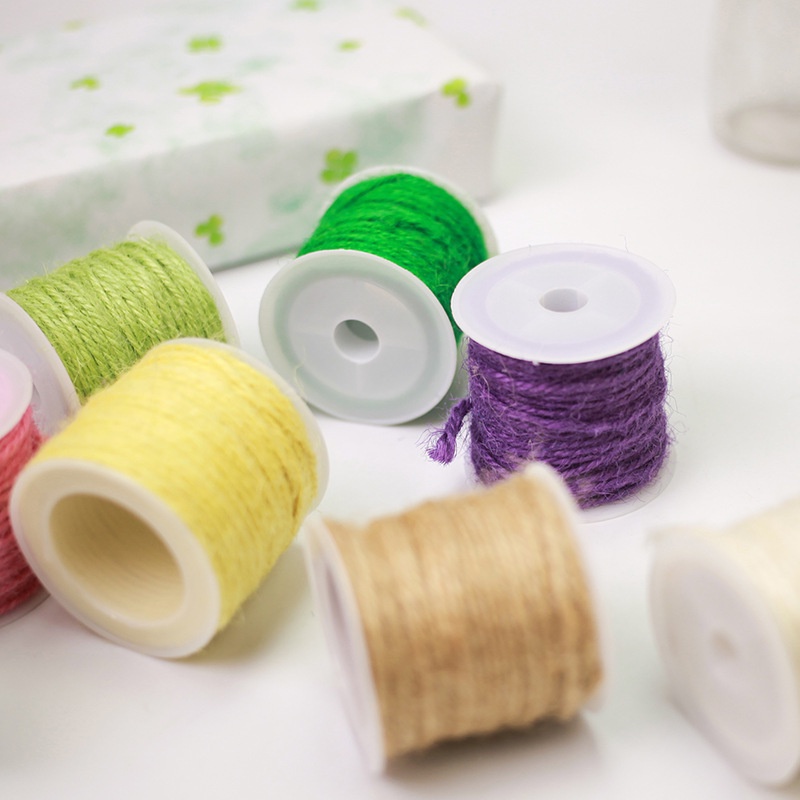 Dây thừng gai 3mm trí 6 màu cuộn 10m, dây thừng trang trí nhiều màu MODINA