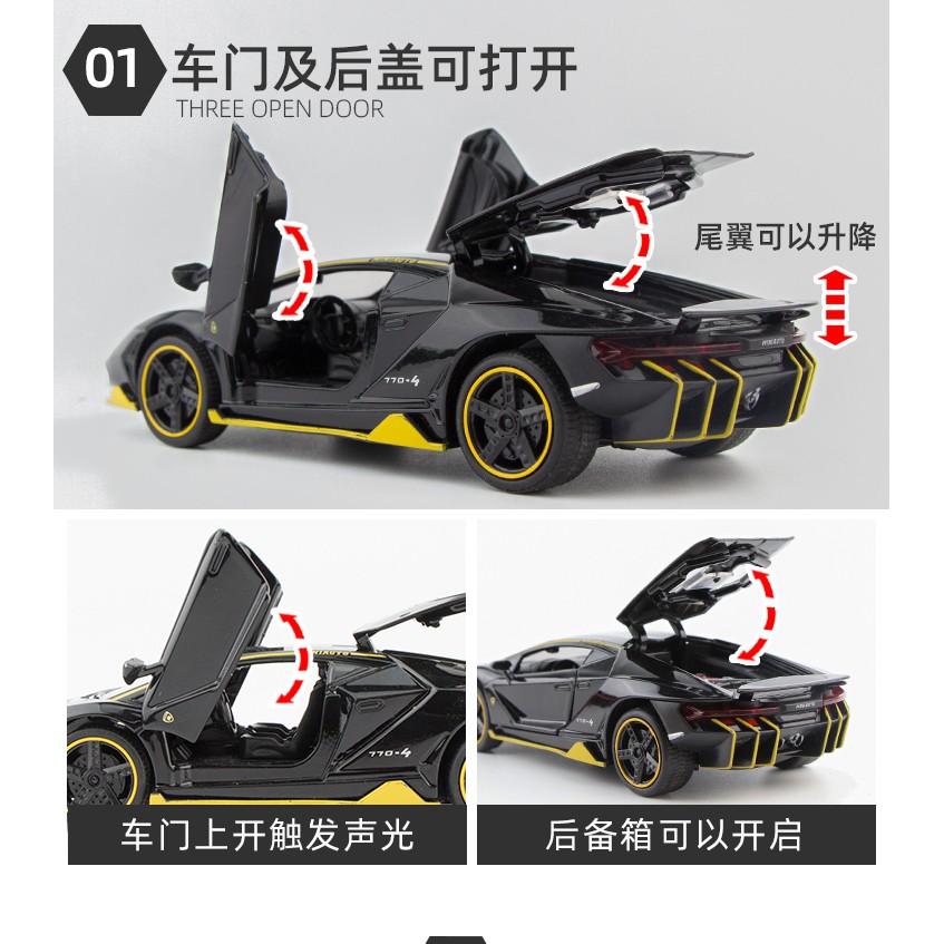 Mô Hình Xe Hơi lamborghini centenrio lp770-4 Cỡ 1 / 32