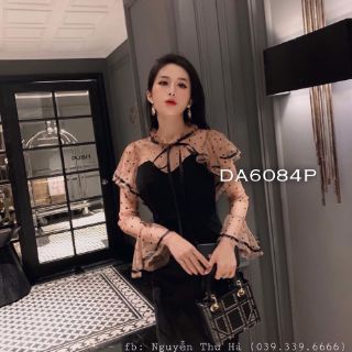 ĐẦM BODY PHỐI TAY LƯỚI BI (xả kho)