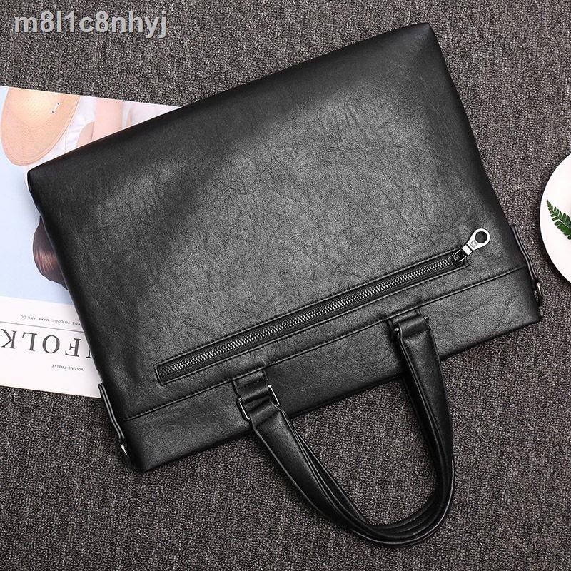 French COW mới túi xách nam công sở giản dị cặp thời trang đeo vai ba lô đi tác | BigBuy360 - bigbuy360.vn