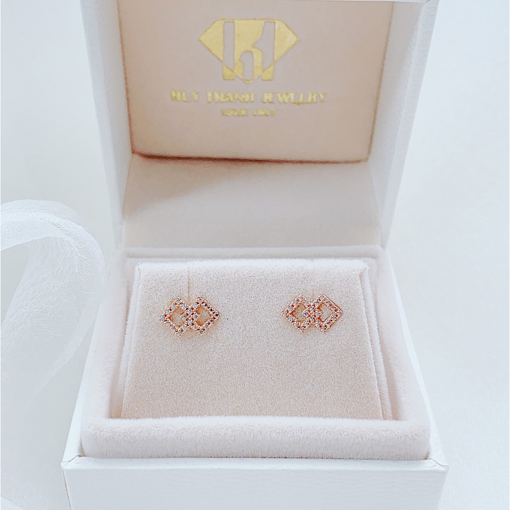 [Mã FARSBR241 giảm 15k đơn 0đ] Bông tai vàng 14k BTFAM04 Huy Thanh Jewelry