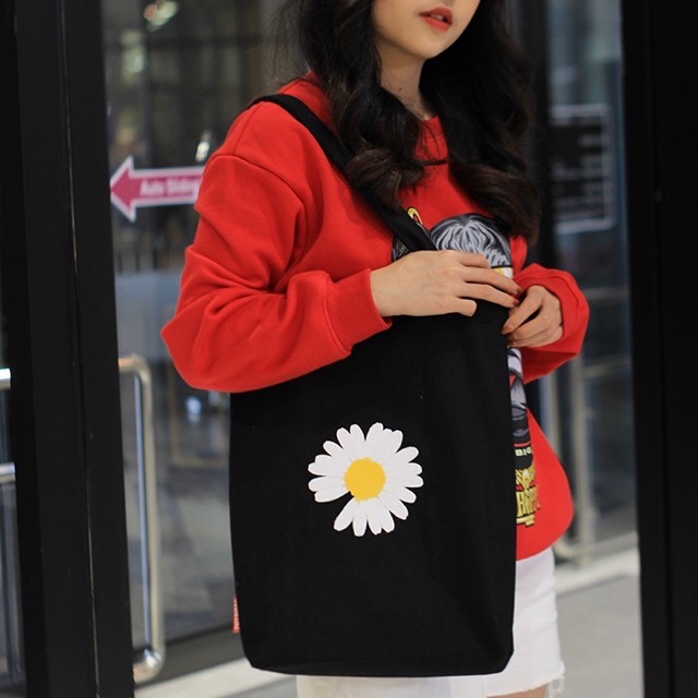[Freeship-Xả kho]Túi TOTE Hoa Cúc thời trang kiểu mới có khoá kéo vừa A4 KiTi Shop siêu hot 2020
