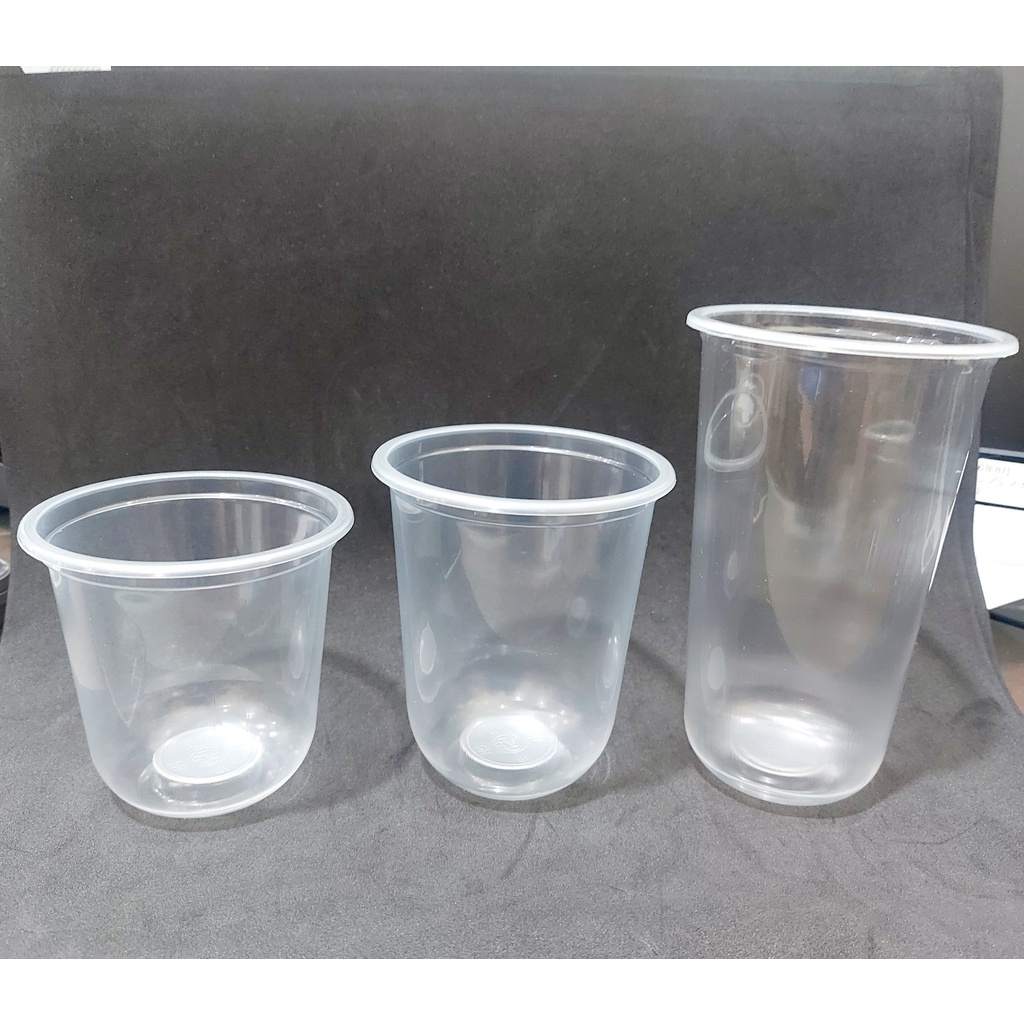 50 Ly đáy bầu đựng trà sữa, sinh tố, nhựa PP cao cấp 360ml, 500ml, 700ml - thegioiinan2021