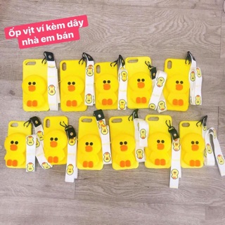 Ốp gấu Ví + Dây đeo cổ dành cho IPHONE