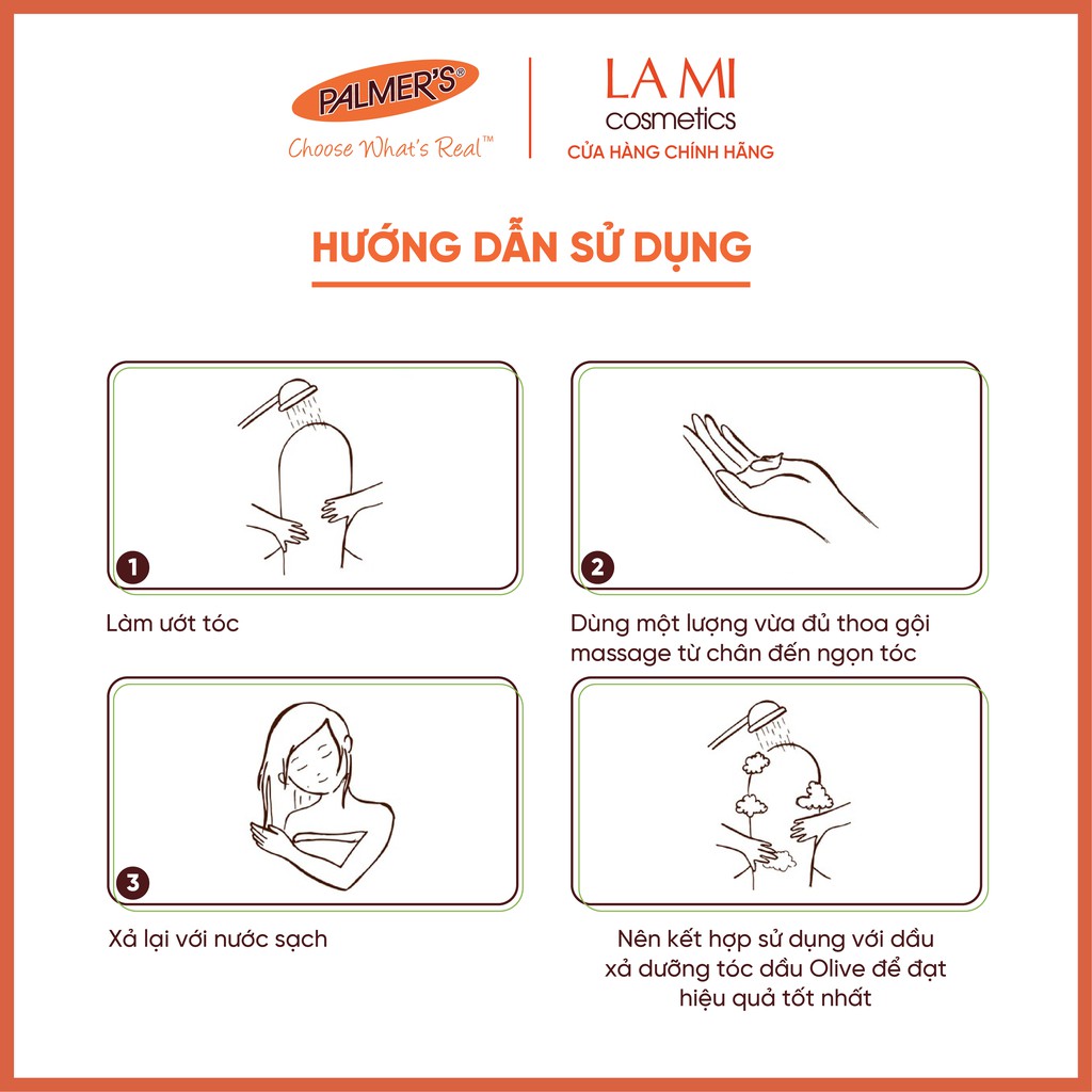 Bộ sản phẩm dưỡng tóc suôn mượt Olive Palmer's (Dầu gội và Dầu xả)