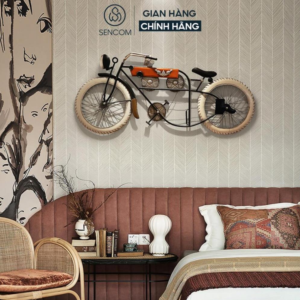 Tranh sắt treo tường nghệ thuật xe máy HAMIDECOR đồ vật decor trang trí nhà cửa mã B105