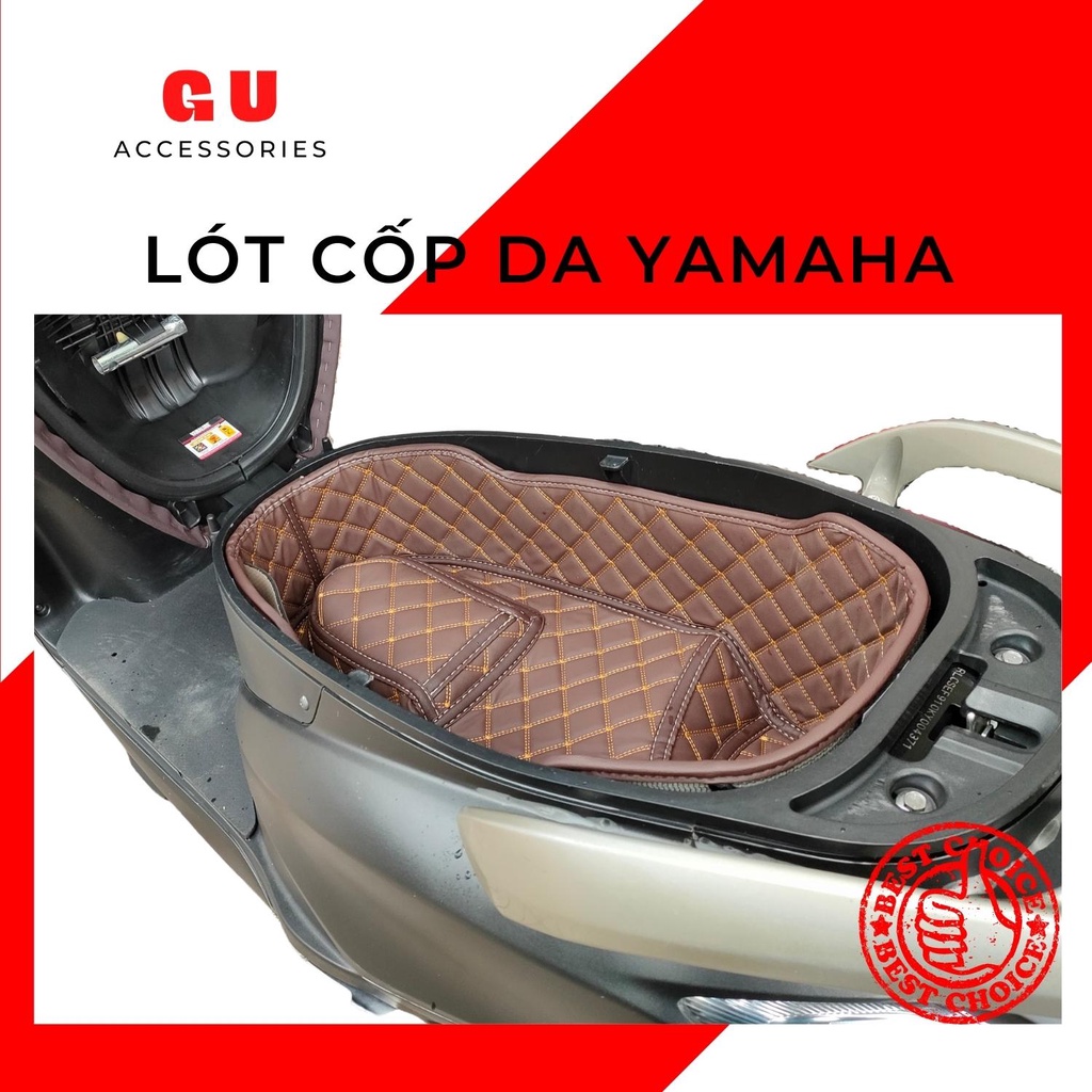 Lót cốp xe máy YAMAHA Latte 2021-2022 chất liệu da cao cấp chống nóng hiệu quả hàng thiết kế có túi tiện dụng GU