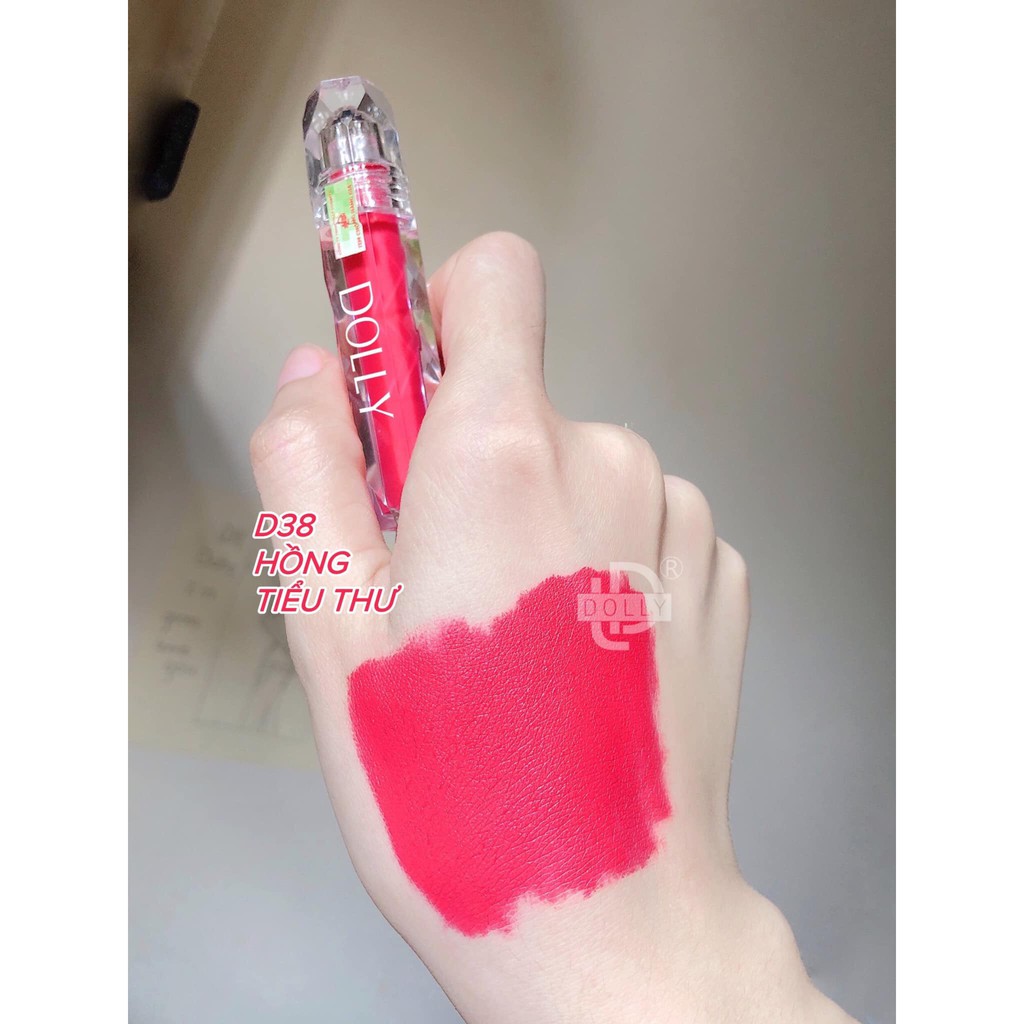 Son Lì Son Kem DOLLY DIAMOND VELVET Không Chì Cao Cấp Chính Hãng Màu hồng tiểu thư
