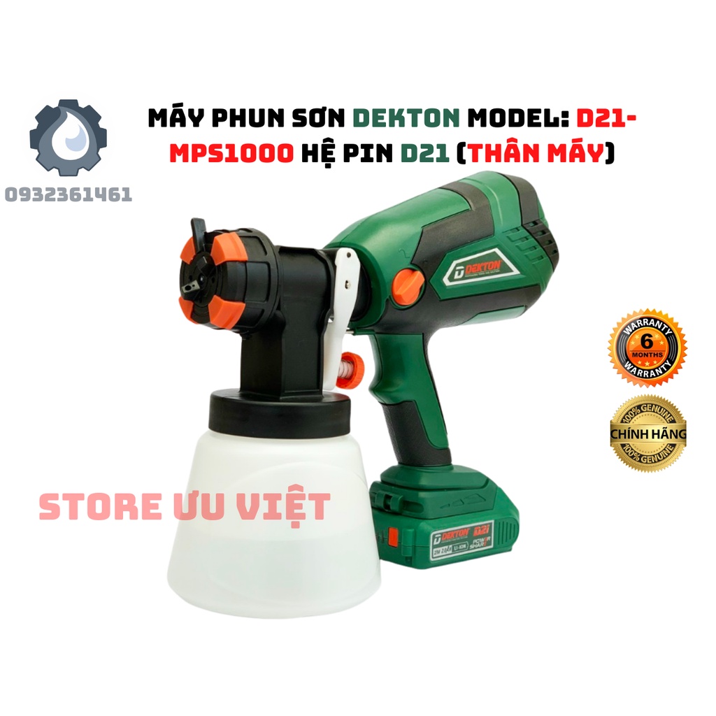 Máy Phun Sơn Dùng Pin Dekton D21-MPS1000 (THÂN MÁY)