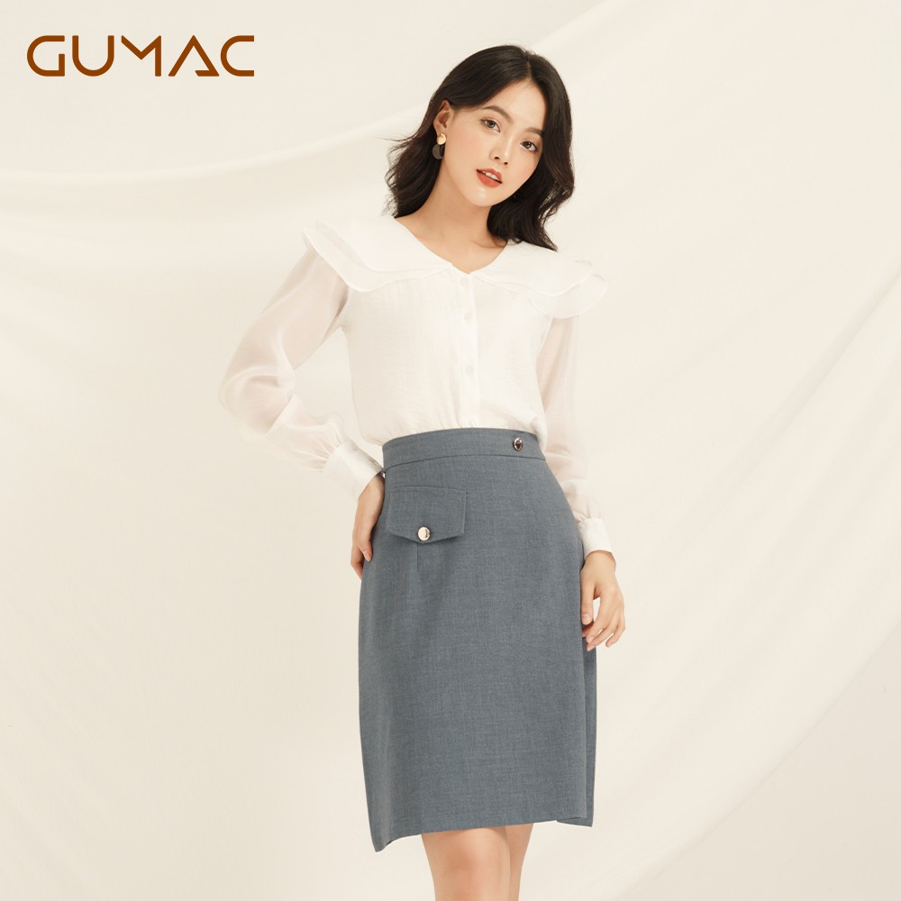 [Mã WAFAST hoàn 20% tối đa 100k xu đơn 250k] Váy phối nắp túi VA835 GUMAC | BigBuy360 - bigbuy360.vn