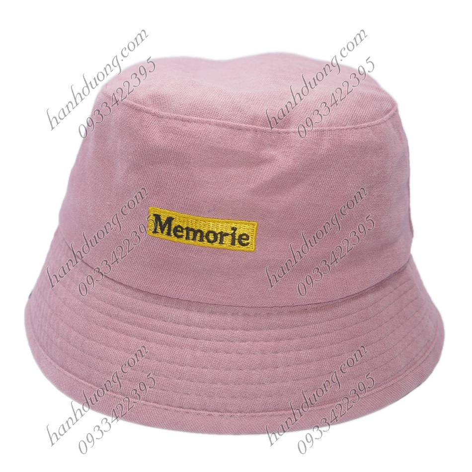 Nón bucket nhung Memorie mũ tai bèo nhung mũ bucket vành nhỏ phù hợp cả nam nữ