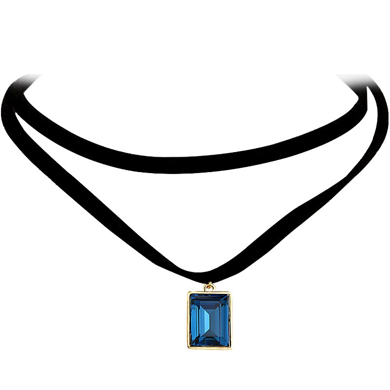 Vòng Cổ Dây Da Nhiều Lớp Đính Đá Thời Trang Hàn Quốc Cổ Điển