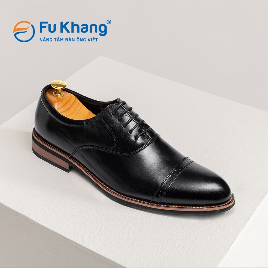 Giày tây nam công sở đẹp cao cấp Fu Khang màu đen CX120R