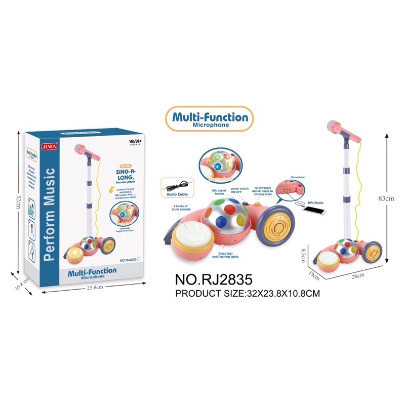 Karaoke cho bé 2 mic,pin,bé tập hát, bé yêu ca hát