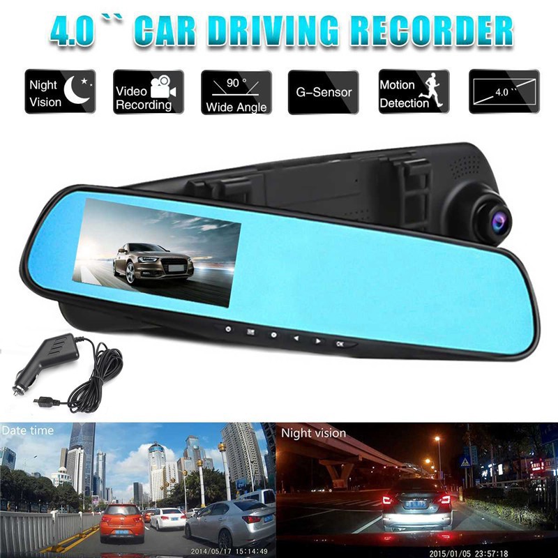 Máy ghi hình kỹ thuật số có camera 4.0" DVR HD dành cho xe hơi loa bluetooth | BigBuy360 - bigbuy360.vn