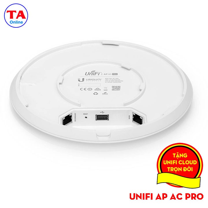 Bộ phát Wifi UniFi AP AC PRO - Hàng USA/Hỗ trợ chuẩn AC - Tốc độ 1750Mb - Lan 1Gb.