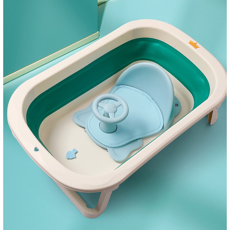 Đệm Ngồi Bồn Tắm Có Cốc Hút Chống Trượt Cho Bé Sơ Sinh 6-12 Tháng Tuổi
