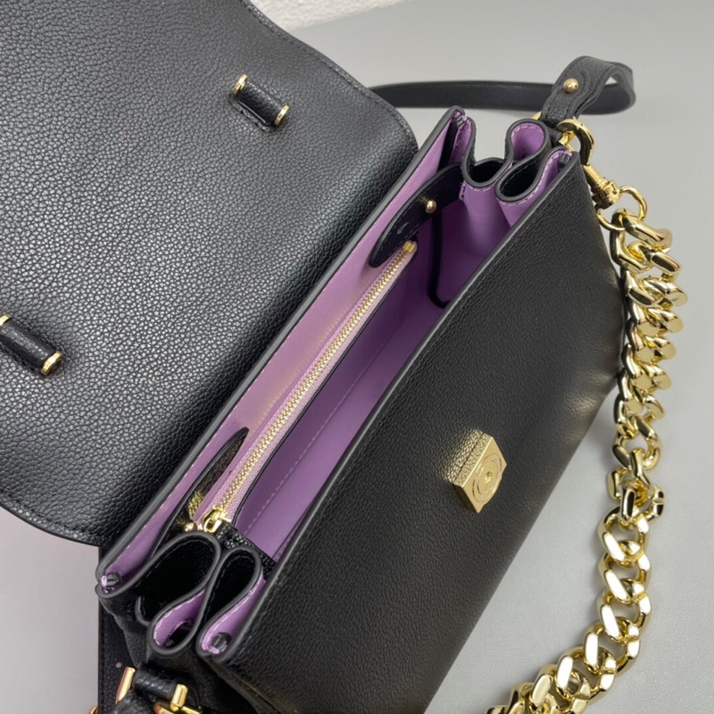 Túi xách/đeo chéo nữ logo thương hiệu Versace cao cấp mẫu mới phối dây xích và màu sắc siêu sang sành điệu