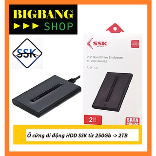 Ổ cứng di động HDD laptop SSK dung lượng 250GB đến 1TB, bảo hành 2 năm
