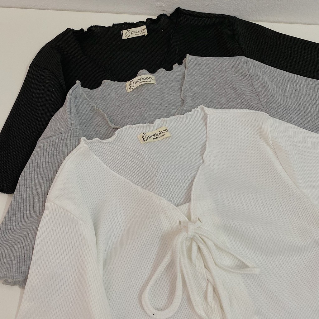 Áo Croptop viền đan dây | BigBuy360 - bigbuy360.vn