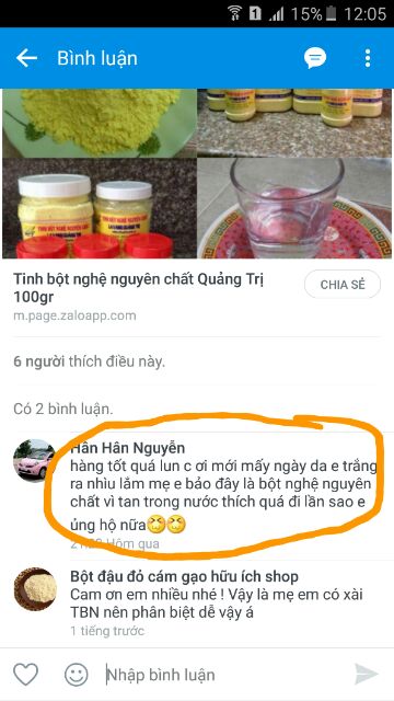 Tinh bột nghệ 100gr nguyên chất làm đẹp + uống+dưỡng da