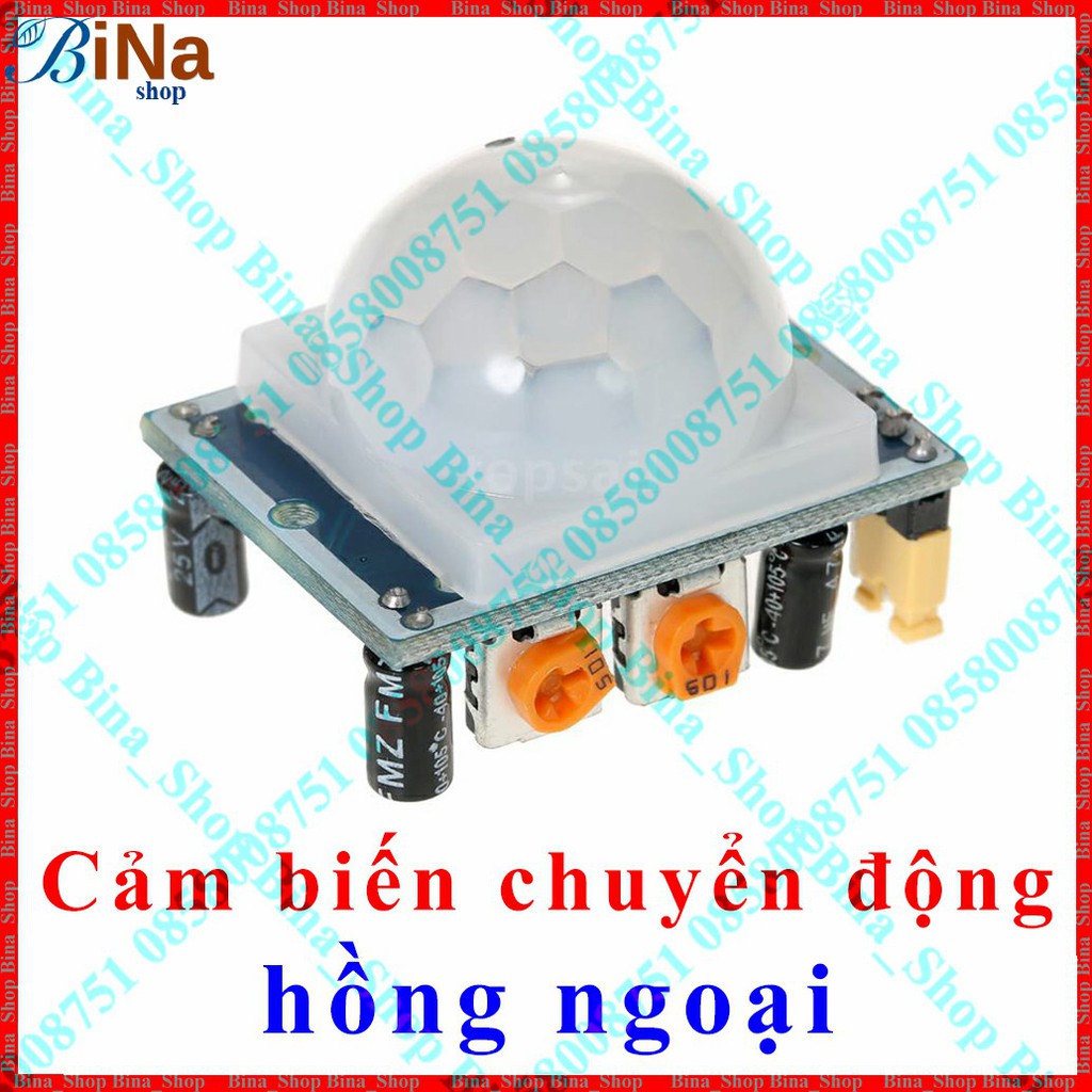 Cảm biến chuyển động hồng ngoại Cảm biến thân nhiệt HC-SR501 (Giá đỡ mua riêng)