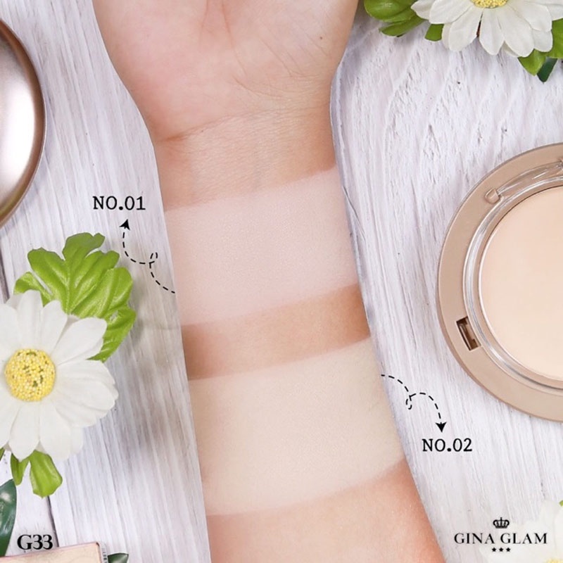 Phần Nền Gina Glam Pressed Powder 15g