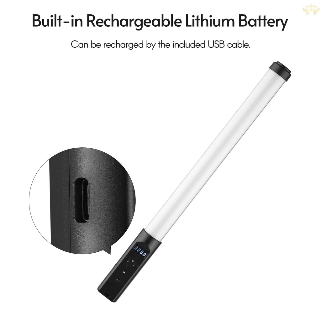 Đèn LED Cầm Tay 3200K-5500K Chạy Pin Kèm Điều Khiển Từ Xa Dùng Để Quay Video/ Live Stream Po T531