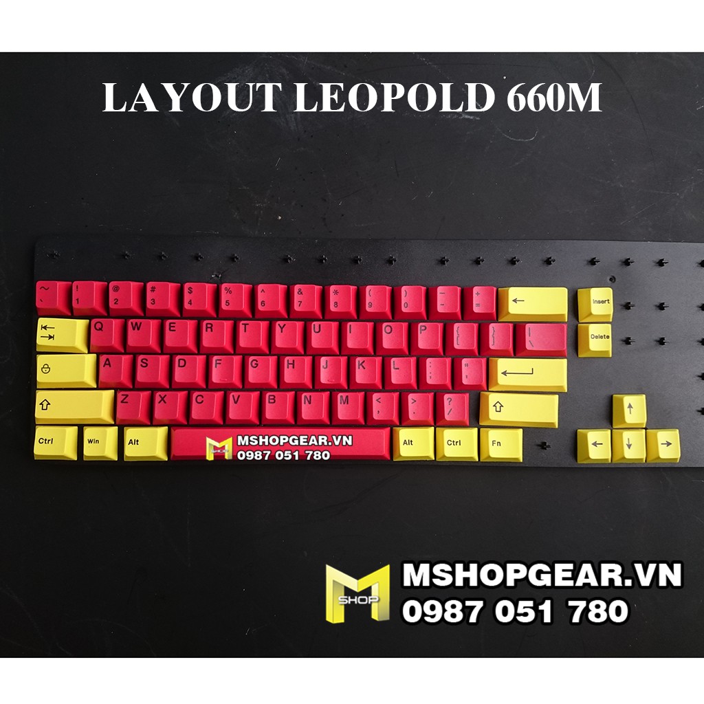 SET KEYCAP IRONMAN ĐỎ VÀNG THICK PBT DYE-SUBLIMATION CHERRY PROFILE 123 KEYS CHO LAYOUT BÀN PHÍM ANSI – LEOPOLD 980M – 6