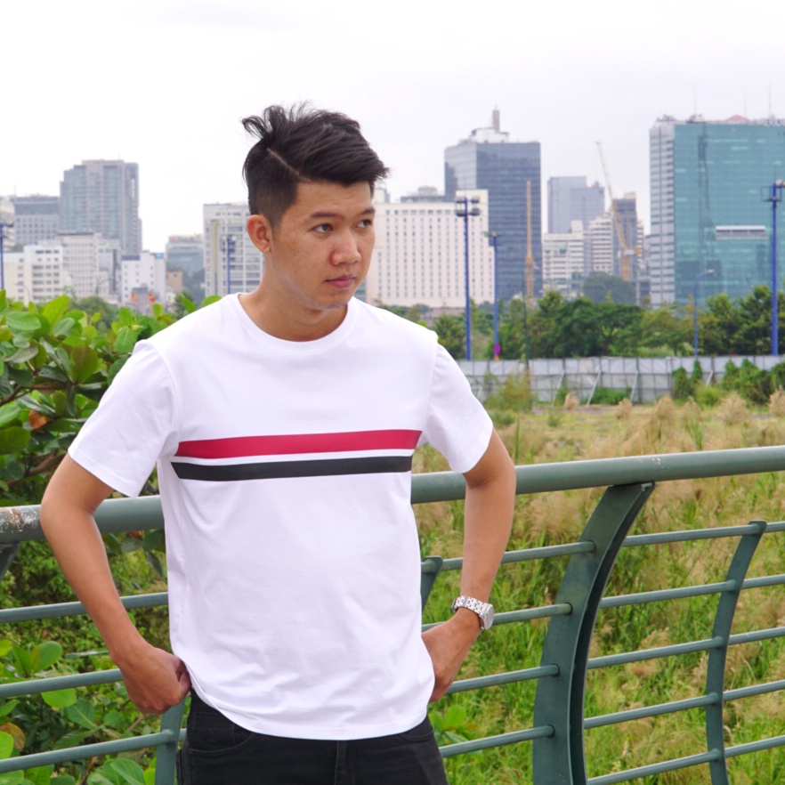 Áo thun nam cổ tròn 100% cotton Premium chính hãng PERFECTMEN sọc ngang đỏ đô, đen, trẻ trung, lịch lãm, vải xuất xịn | BigBuy360 - bigbuy360.vn