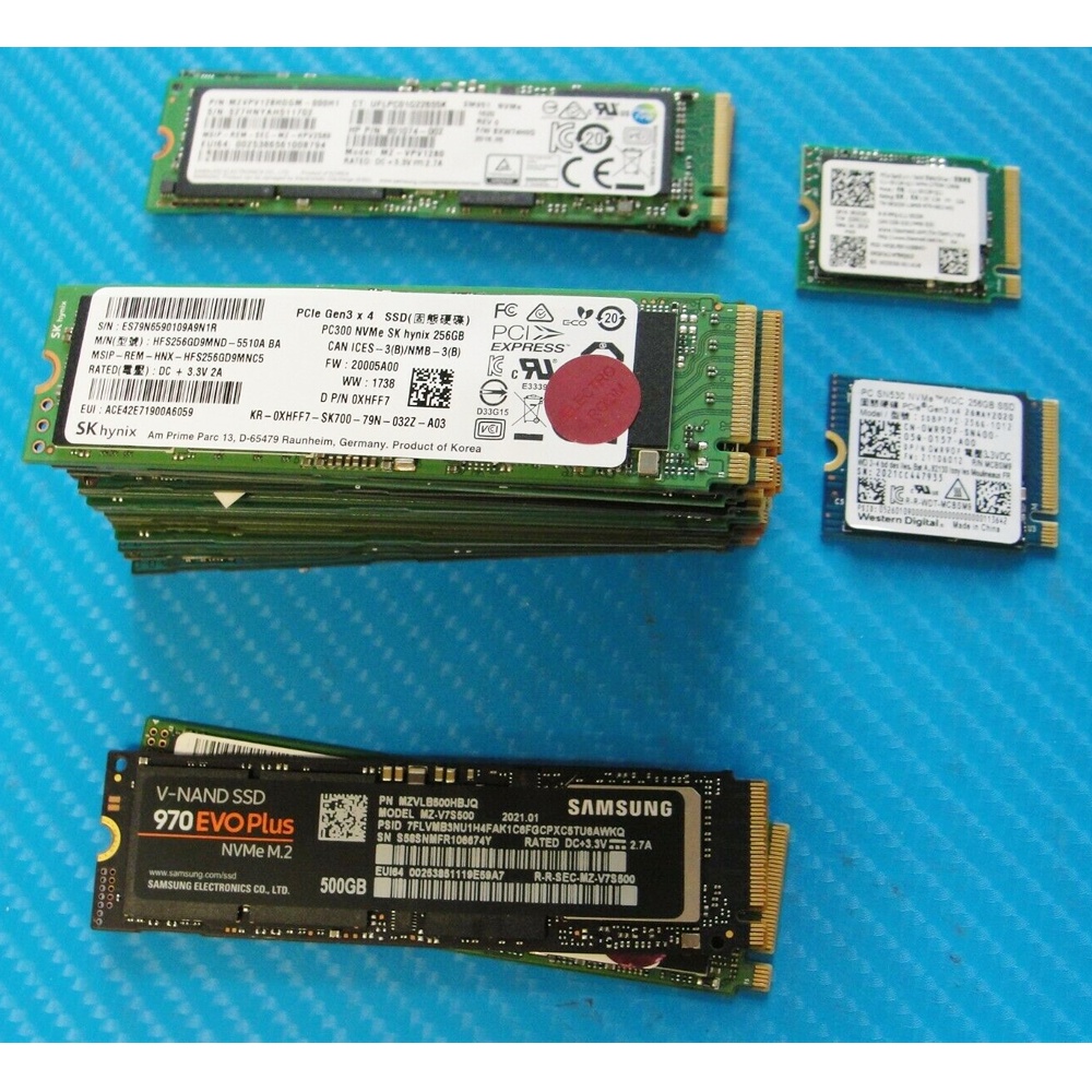 Ổ Cứng M2 NVMe SSD Western Digital Samsung PM981a 120Gb 250Gb 512Gb 1Tb M.2 2280 hàng zin tháo máy