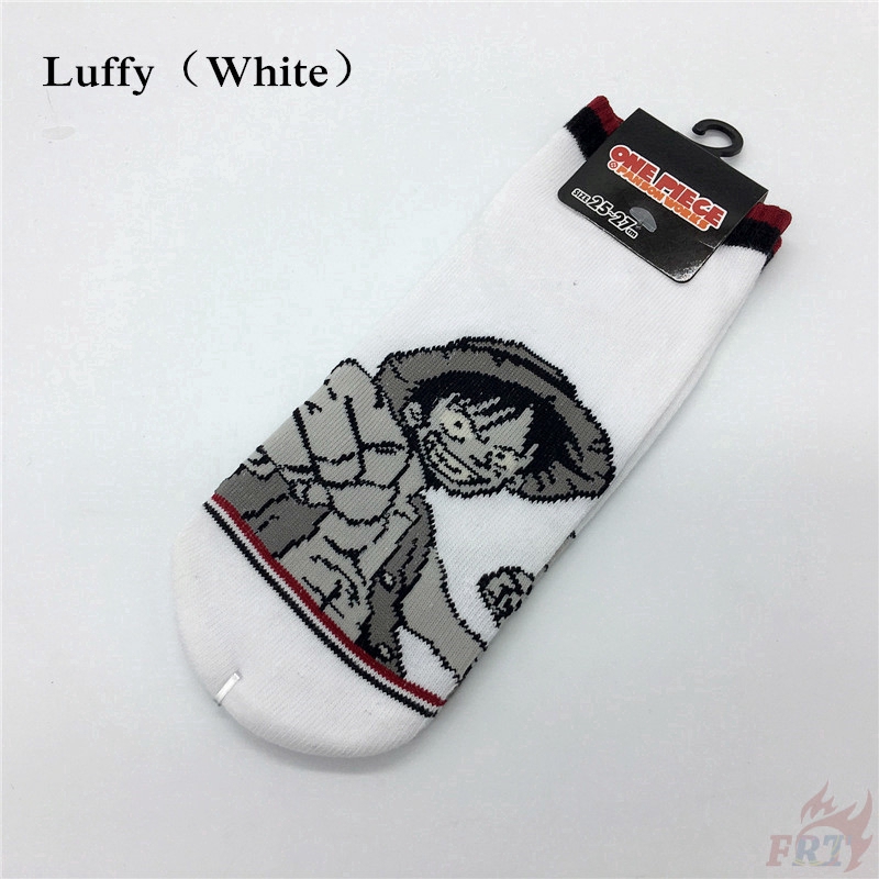 Đôi vớ cotton 6 kiểu dáng tùy chọn họa tiết One Piece Luffy Ace Zoro Shanks Edward