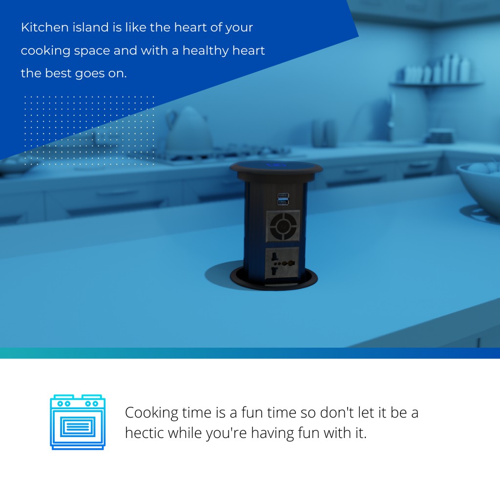 Ổ Cắm Âm Bàn Thông Minh AZURA AUS-POP01 - Hàng Chính Hãng