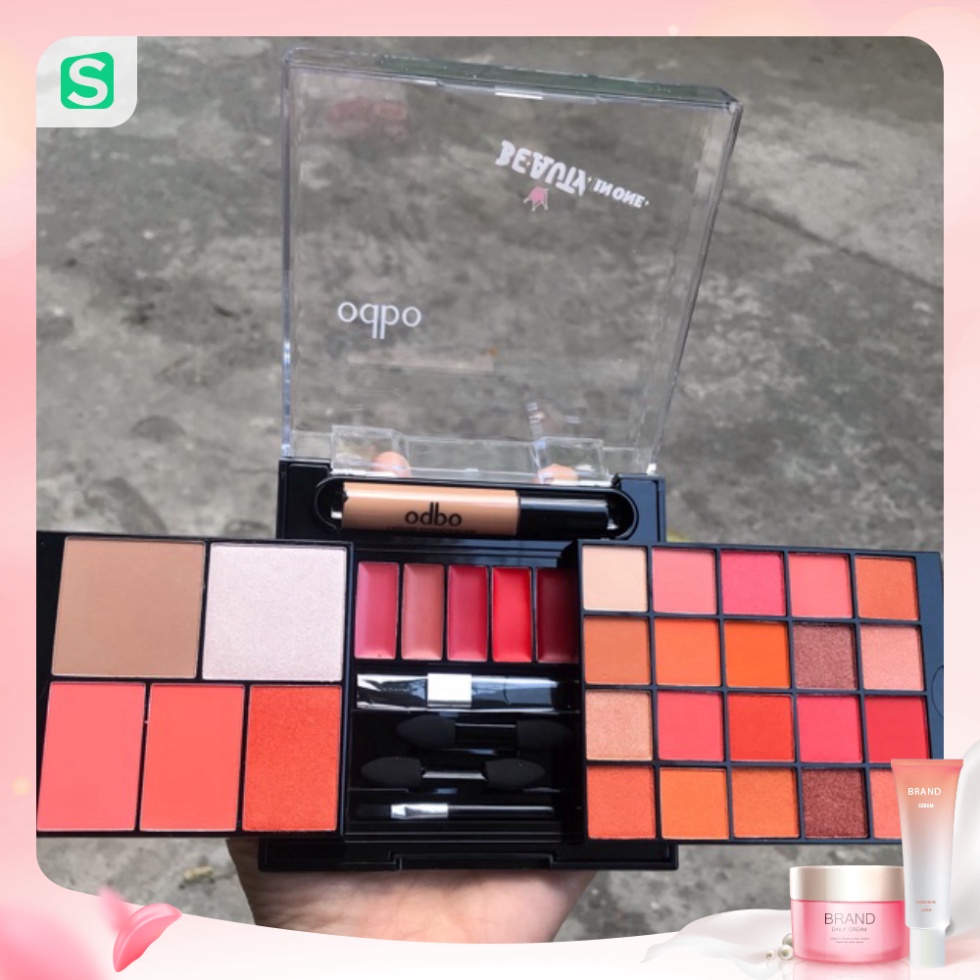 Compo bộ makeup mắt, má, light, khối , son, che khuyết điểm Obdo