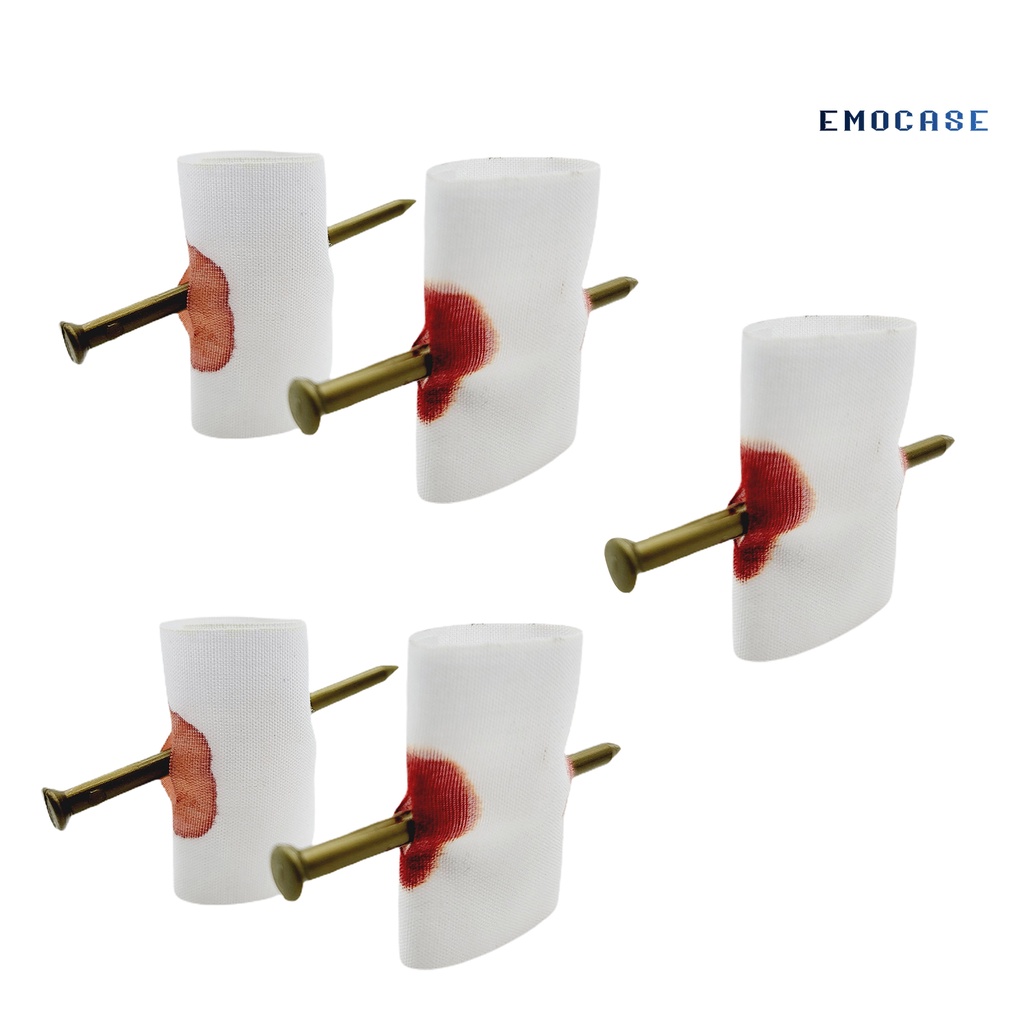 Set 5 Đinh Nhựa Xuyên Ngón Tay Hóa Trang Halloween Độc Đáo