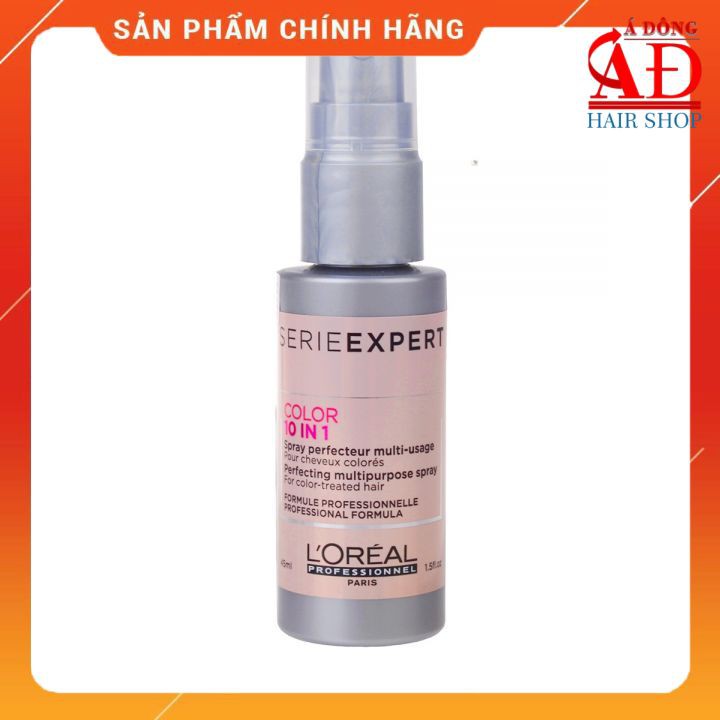 [Loreal chính hãng] Xịt dưỡng khóa màu nhuộm L’Oréal Serie Expert Color 10 in 1 Spray mini 45ml