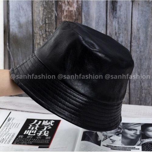 Mũ bucket trơn vành cụp Nón tai bèo chất da nhiều màu sắc phong cách Ulzzang thời trang cao cấp form unisex nam nữ BK24