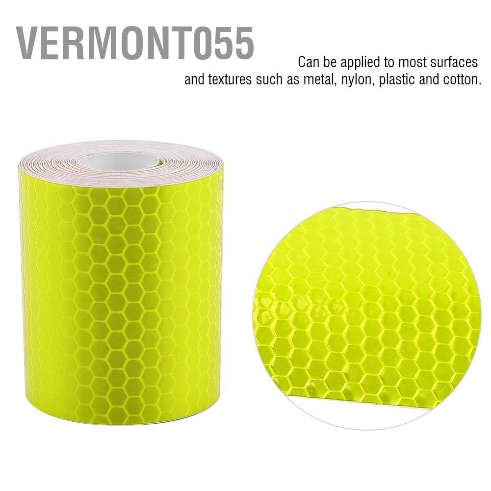 Vermont055 5cmx3m Safety Adhesive Reflective Tape Roll Sticker For Trailers Cars Bikes
