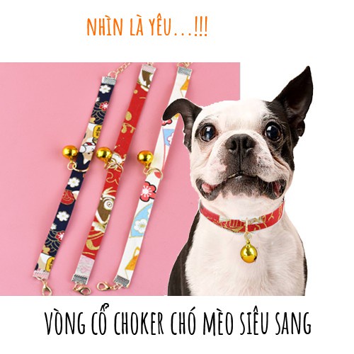 Vòng cổ choker cho chó mèo xịn mịn | Vòng cổ họa tiết cho thú cưng - ZIPPOPET SHOP