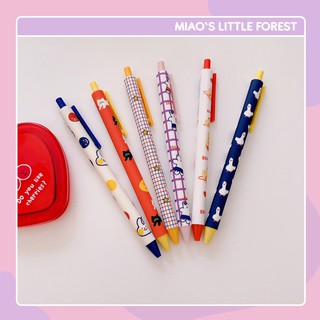 Bút gel mực đen ANIMAL MARKET set 3 bút - 6 bút gel ngòi kim 0.5mm tặng kèm túi zip xinh xắn MPE203 miaoslittleforest