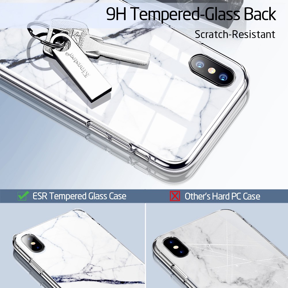 Ốp ESR Marble Glass For Iphone X | BigBuy360 - bigbuy360.vn
