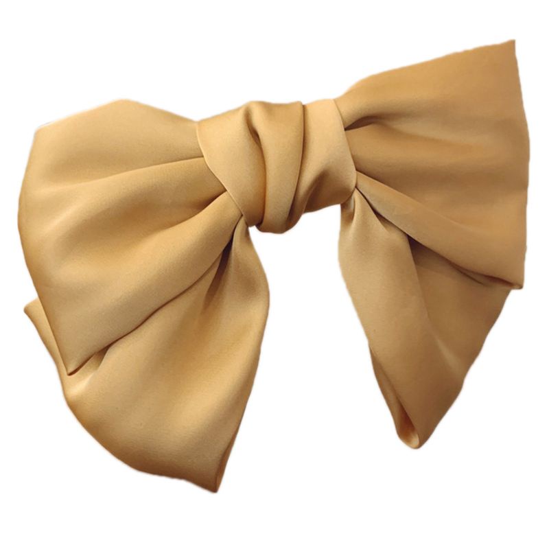 Kẹp Tóc Nơ Hai Lớp Bằng satin Phong Cách vintage Hàn Quốc Cho Nữ